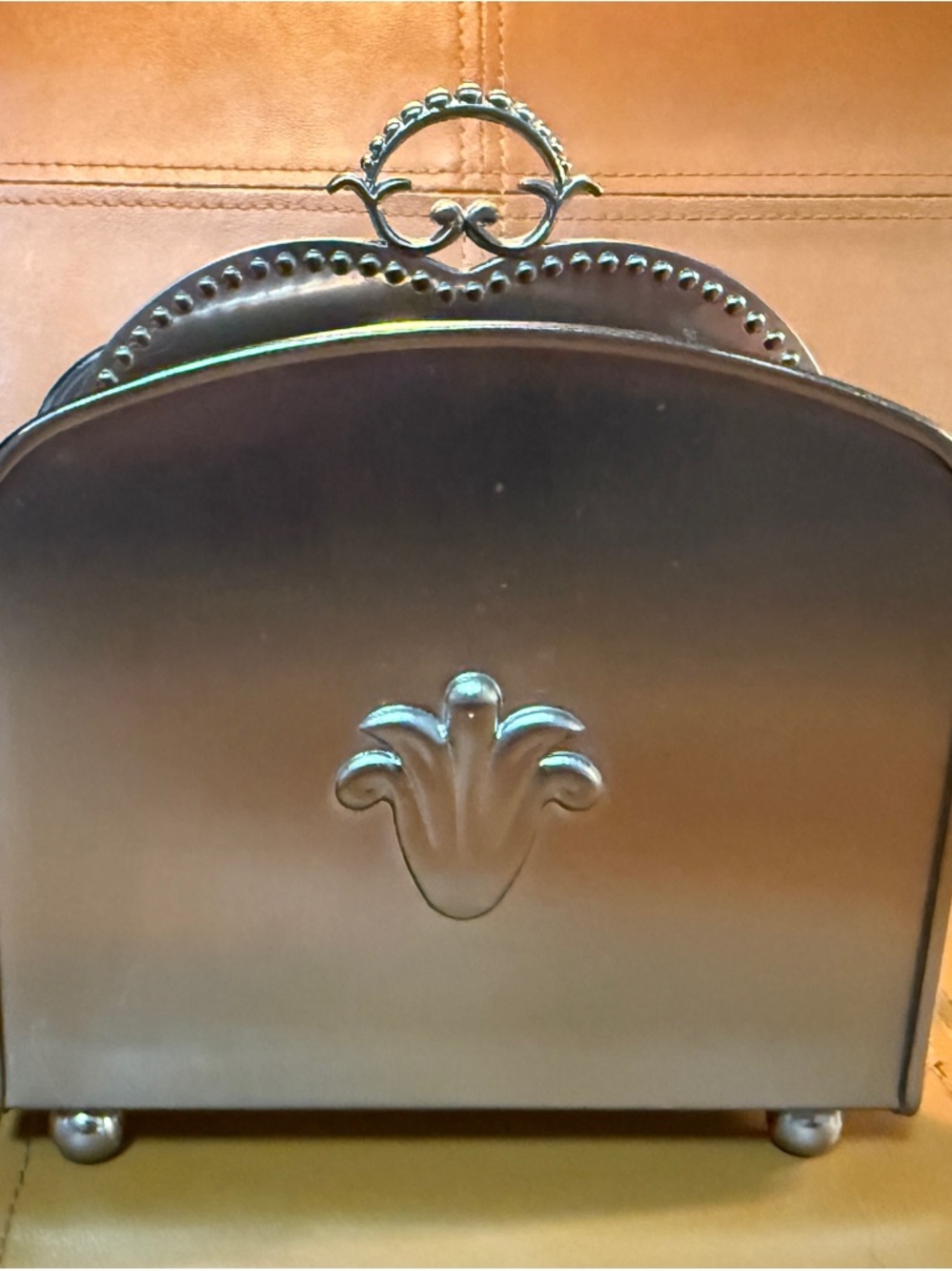 Southern Living At Home Metallic Silver Napkin/Letter Holder